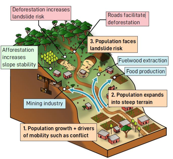 基伍裂谷的滑坡災(zāi)害風(fēng)險與森林砍伐和人口增長有關(guān)