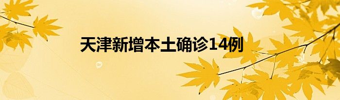 天津新增本土確診14例