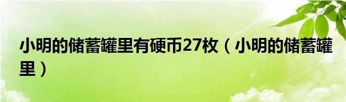 小明的儲(chǔ)蓄罐里有硬幣27枚（小明的儲(chǔ)蓄罐里）