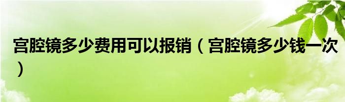 宮腔鏡多少費用可以報銷（宮腔鏡多少錢一次）