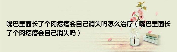 嘴巴里面長了個肉疙瘩會自己消失嗎怎么治療（嘴巴里面長了個肉疙瘩會自己消失嗎）