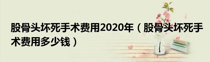 股骨頭壞死手術(shù)費用2020年（股骨頭壞死手術(shù)費用多少錢）