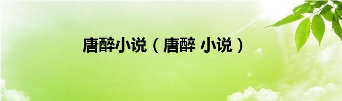 唐醉小說(shuō)（唐醉 小說(shuō)）