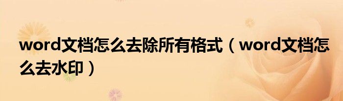 word文檔怎么去除所有格式（word文檔怎么去水?。?class='thumb lazy' /></a>
		    <header>
		<h2><a  href=