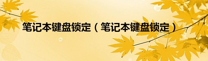 筆記本鍵盤鎖定（筆記本鍵盤鎖定）