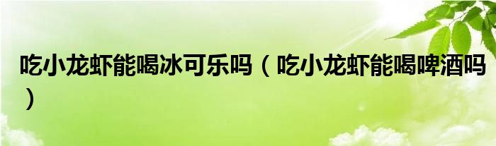 吃小龍蝦能喝冰可樂嗎（吃小龍蝦能喝啤酒嗎）