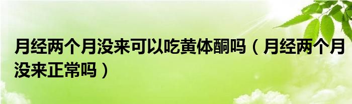 月經(jīng)兩個(gè)月沒(méi)來(lái)可以吃黃體酮嗎（月經(jīng)兩個(gè)月沒(méi)來(lái)正常嗎）