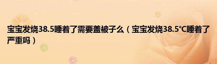 寶寶發(fā)燒38.5睡著了需要蓋被子么（寶寶發(fā)燒38.5℃睡著了嚴重嗎）