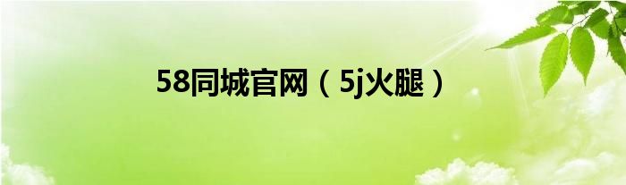 58同城官網(wǎng)（5j火腿）