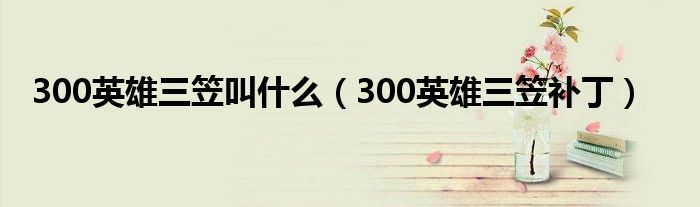 300英雄三笠叫什么（300英雄三笠補(bǔ)?。?class='thumb lazy' /></a>
		    <header>
		<h2><a  href=