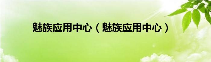 魅族應(yīng)用中心（魅族應(yīng)用中心）