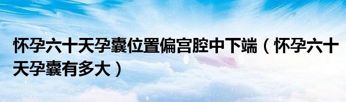 懷孕六十天孕囊位置偏宮腔中下端（懷孕六十天孕囊有多大）