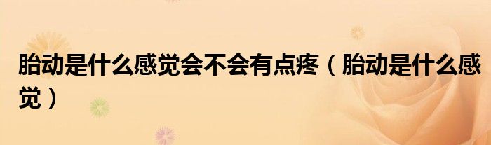 胎動(dòng)是什么感覺會(huì)不會(huì)有點(diǎn)疼(胎動(dòng)是什么感覺)