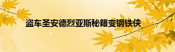 盜車圣安德烈亞斯秘籍變鋼鐵俠