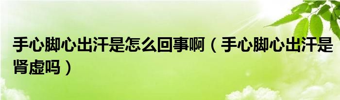 手心腳心出汗是怎么回事?。ㄊ中哪_心出汗是腎虛嗎）