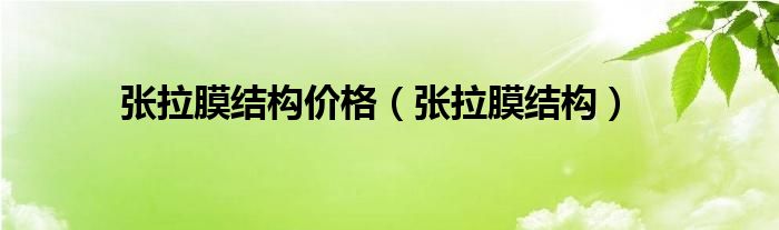 張拉膜結(jié)構(gòu)價(jià)格（張拉膜結(jié)構(gòu)）