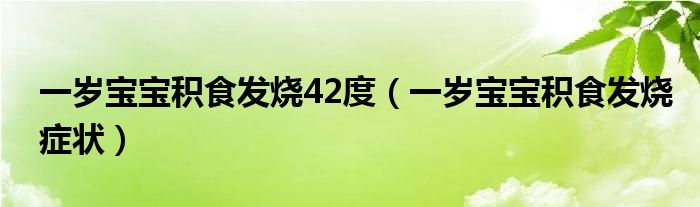 一歲寶寶積食發(fā)燒42度（一歲寶寶積食發(fā)燒癥狀）