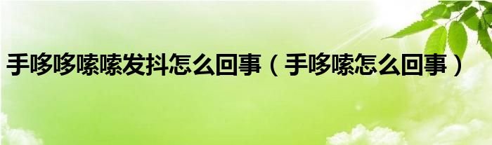 手哆哆嗦嗦發(fā)抖怎么回事（手哆嗦怎么回事）