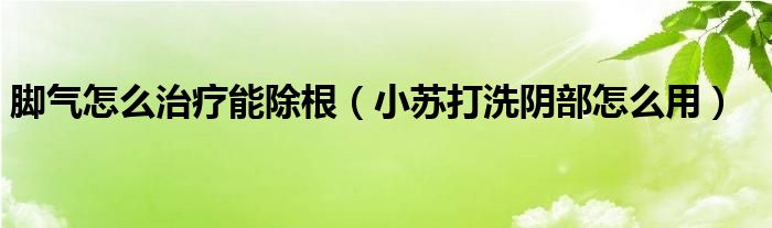 腳氣怎么治療能除根（小蘇打洗陰部怎么用）