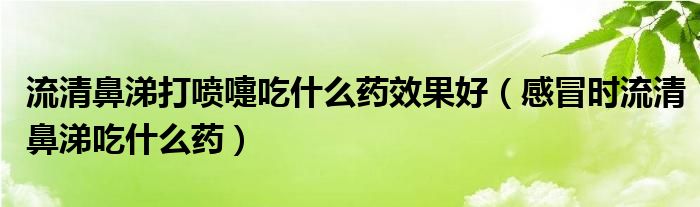 流清鼻涕打噴嚏吃什么藥效果好（感冒時(shí)流清鼻涕吃什么藥）