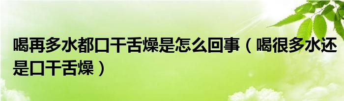 喝再多水都口干舌燥是怎么回事（喝很多水還是口干舌燥）