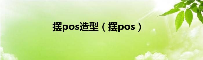 擺pos造型（擺pos）