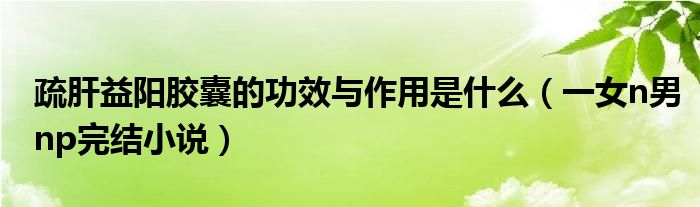 疏肝益陽(yáng)膠囊的功效與作用是什么（一女n男np完結(jié)小說(shuō)）