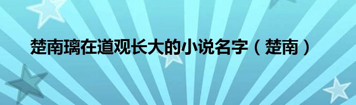 楚南璃在道觀長大的小說名字（楚南）