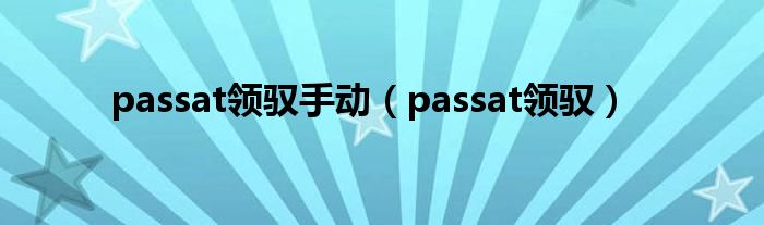 passat領馭手動（passat領馭）