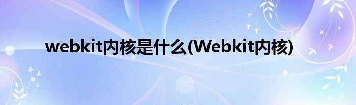 webkit內(nèi)核是什么(Webkit內(nèi)核)