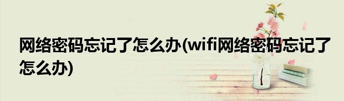 網(wǎng)絡(luò)密碼忘記了怎么辦(wifi網(wǎng)絡(luò)密碼忘記了怎么辦)