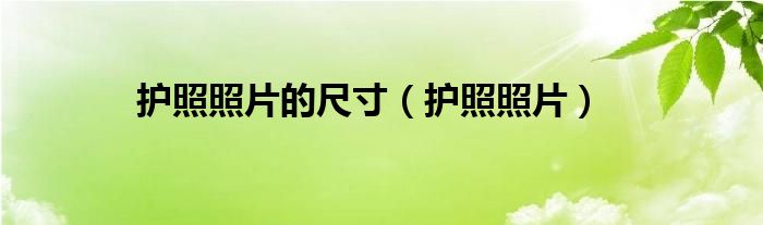 護(hù)照照片的尺寸（護(hù)照照片）