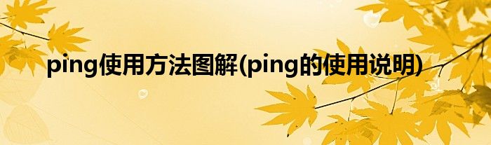 ping使用方法圖解(ping的使用說明)