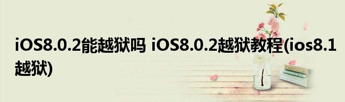 iOS8.0.2能越獄嗎 iOS8.0.2越獄教程(ios8.1越獄)