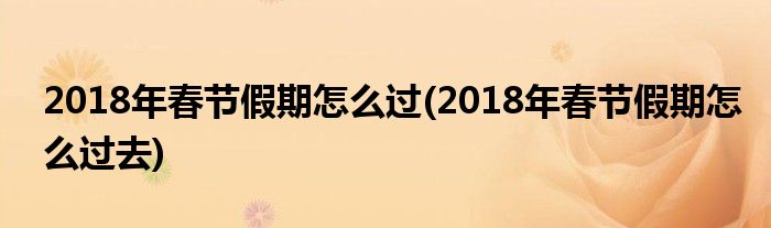 2018年春節(jié)假期怎么過(2018年春節(jié)假期怎么過去)