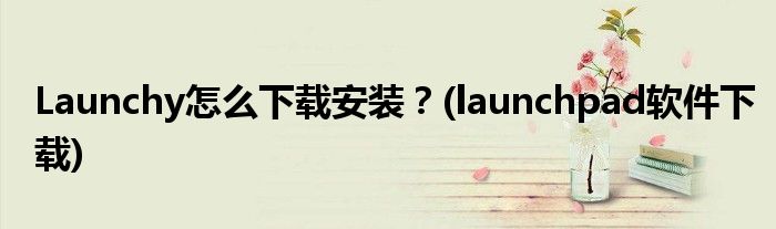 Launchy怎么下載安裝？(launchpad軟件下載)