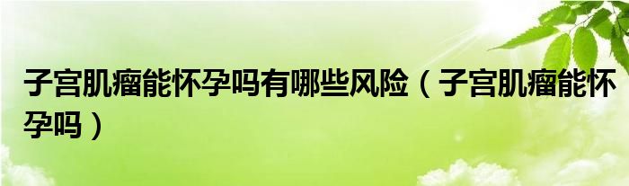 子宮肌瘤能懷孕嗎有哪些風(fēng)險（子宮肌瘤能懷孕嗎）