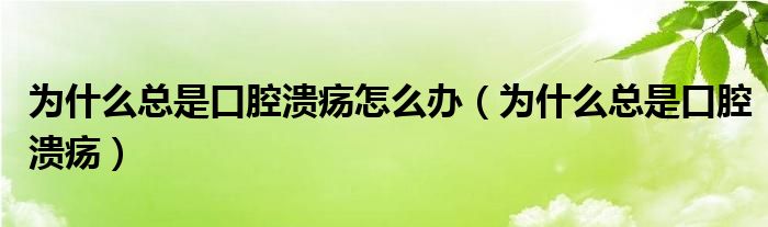 為什么總是口腔潰瘍?cè)趺崔k（為什么總是口腔潰瘍）