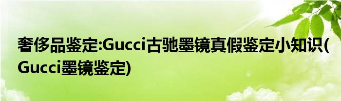 奢侈品鑒定:Gucci古馳墨鏡真假鑒定小知識(shí)(Gucci墨鏡鑒定)