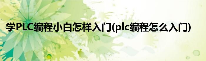 學(xué)PLC編程小白怎樣入門(plc編程怎么入門)