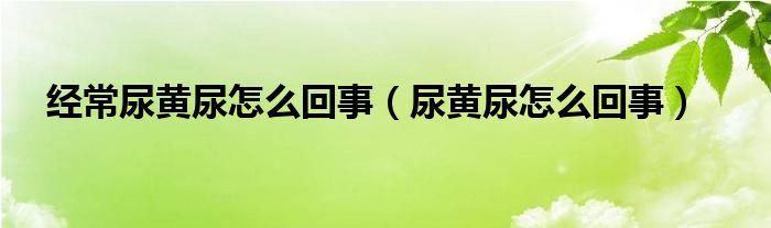 經常尿黃尿怎么回事（尿黃尿怎么回事）