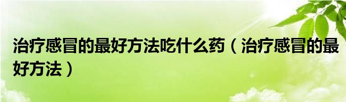 治療感冒的最好方法吃什么藥（治療感冒的最好方法）