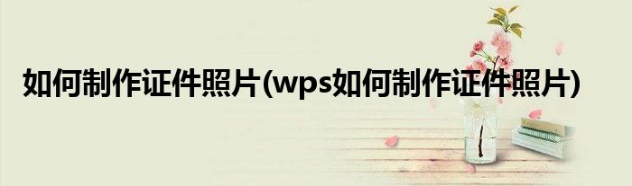 如何制作證件照片(wps如何制作證件照片)