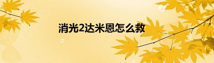 消光2達(dá)米恩怎么救