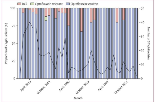 研究發(fā)現(xiàn)抗生素耐藥性傷寒有所增加